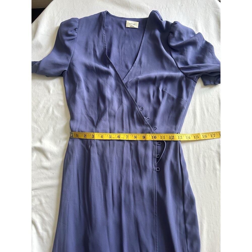 Artizia Wilfred Lulea Button Wrap Midi Dress Womens Size 6 Blue Classic Preppy - Picture 8 of 9
